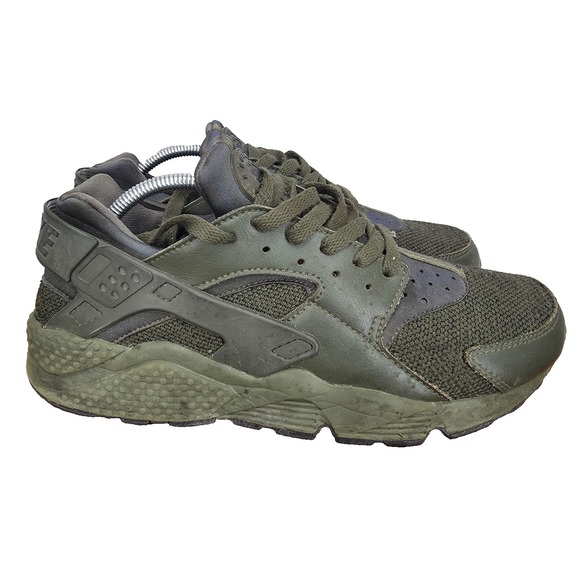 Nike Air Huarache Running Shoes Mens 11 Green Sneakers Trainers 318429-308 - Picture 1 of 13